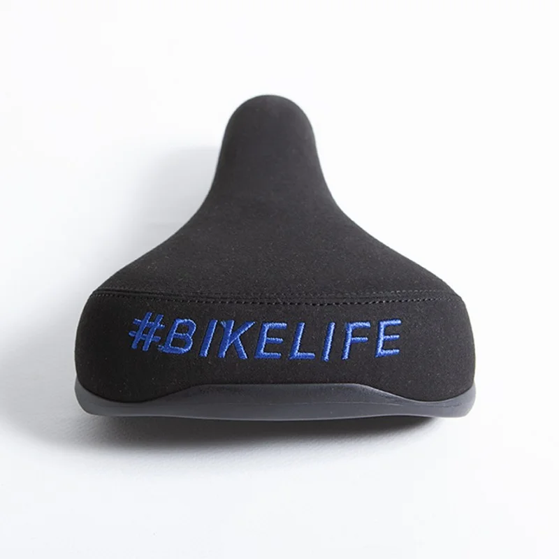 Selle BIKELIFE Noire Logo Bleu 5 Selle BIKELIFE Noire Logo Bleu – Image 3