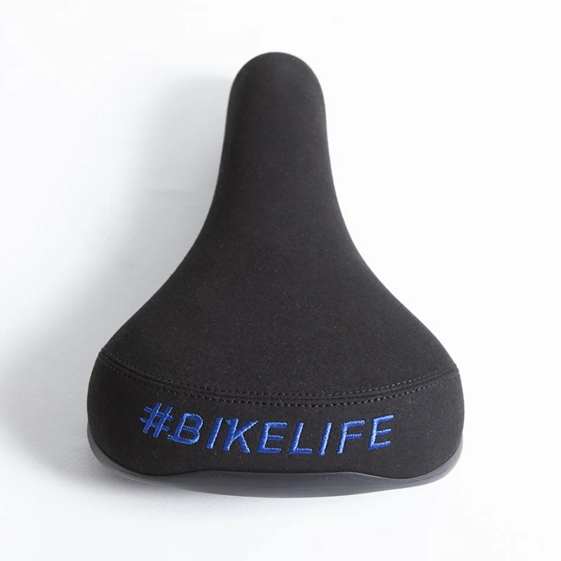Selle BIKELIFE Noire Logo Bleu 3 Selle BIKELIFE Noire Logo Bleu