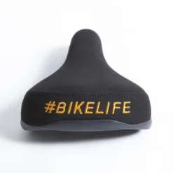 Selle BIKELIFE Noire Logo Orange -Magasin De Vélos selle bikelife noire logo orange 3