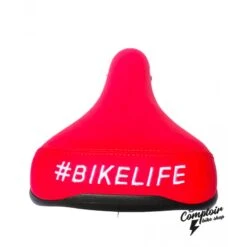 Selle BIKELIFE Rouge Logo Blanc -Magasin De Vélos selle bikelife rouge logo blanc 4