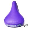 Selle BIKELIFE Violette Logo Vert -Magasin De Vélos selle bikelife violette logo vert