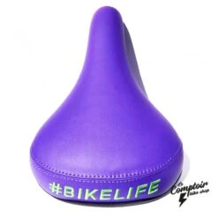 Selle BIKELIFE Violette Logo Vert