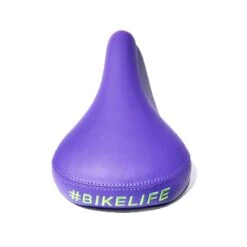 Selle BIKELIFE Violette Logo Vert -Magasin De Vélos selle bikelife violette logo vert 3